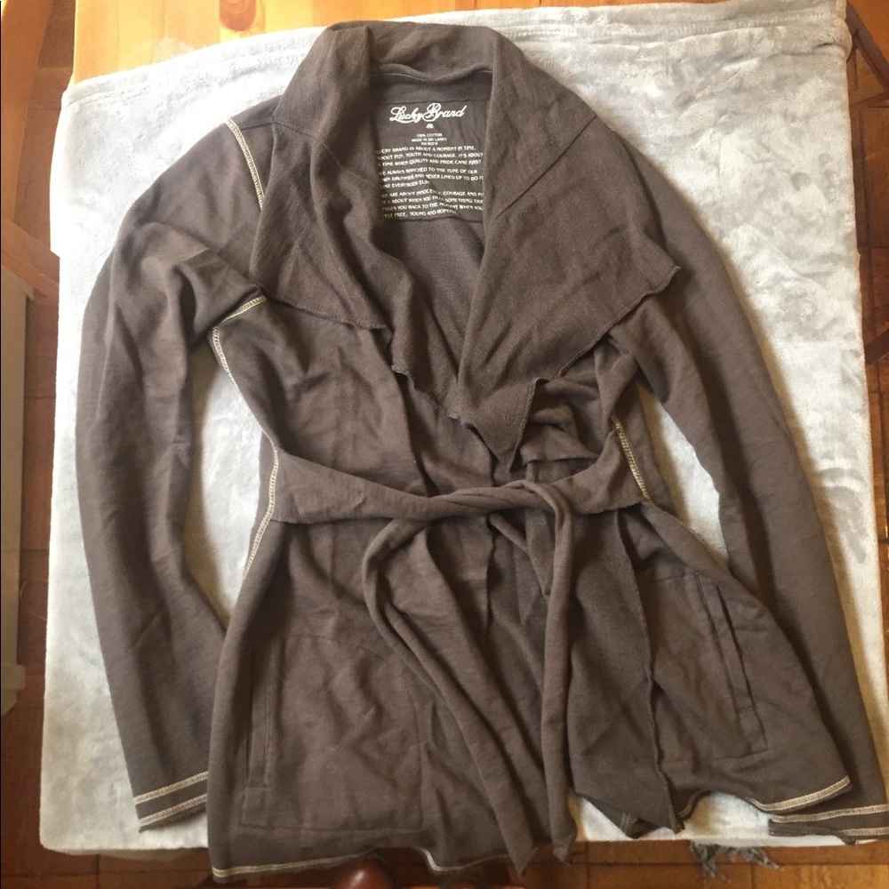 Lucky Brand Brown Cardigan